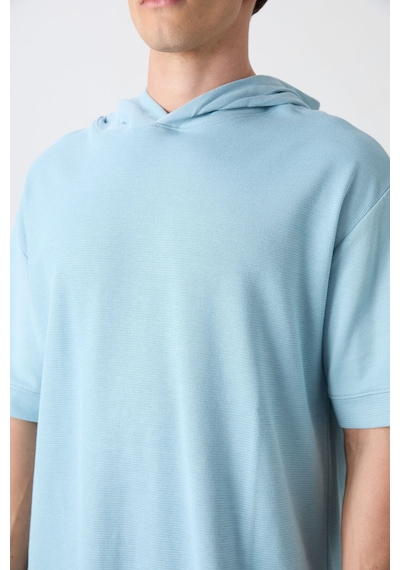Tommy Life Açık Mavi Pamuklu Kalın Yüzeyi Dokulu Oversize Fit Basic Erkek T-shirt - 88335 Açik Mavi Tommy Life Açık Mavi Pamuklu Kalın Yüzeyi Dokulu Oversize Fit Basic Erkek T-shirt - 88335 Açik Mavi