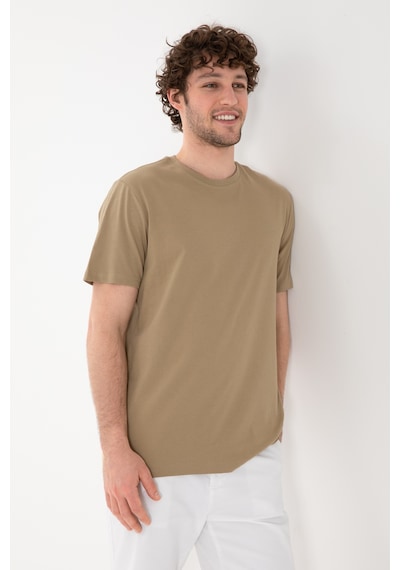 U.S. Polo Assn. Erkek Regular Fit Bisiklet Yaka Haki Basic Tişört 50305928-VR027