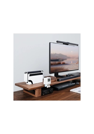 Bilgisayar Masası Monitör Ve Laptop Standı. Aksesuarlar Ve Monitör Görseldir Kahverengi Kahverengi Bilgisayar Masası Monitör Ve Laptop Standı. Aksesuarlar Ve Monitör Görseldir Kahverengi Kahverengi
