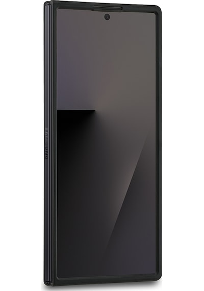 Galaxy Z Fold 7 Uyumlu Kılıf Guess   Lisanslı 4g Büyük Metal Logolu Glitter Kapak Siyah