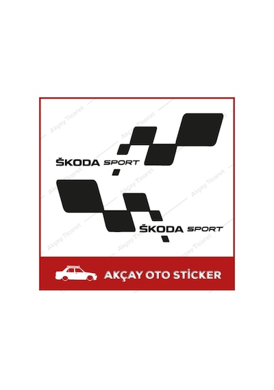 Skoda Sport Sticker (Takım Set) Skoda Sticker Arma Sticker