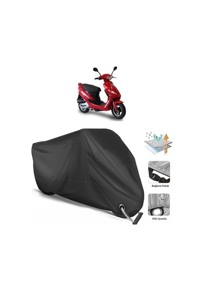 Asya Polo 50 Motosiklet Branda (Bağlantı, Kilit Uyumlu)-Siyah (457265008)