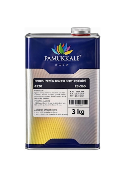 Pamukkale 4530 Solventli Epoksi Zemin Boyası Yedek Sertleştiricisi 3 Kg Diğer