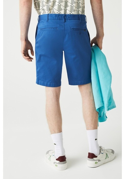 Lacoste Men's Slim Fit Organic Cotton Bermuda Blue Shorts Erkek Dar Kesim Pamuk Bermuda Şort Mavi
