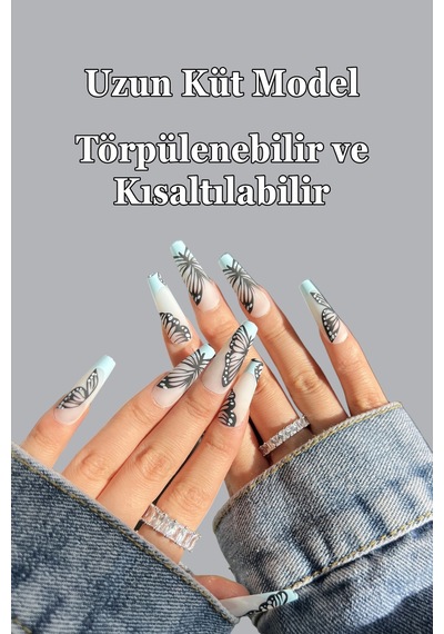 500 Adet Uzun Küt Coffin Yeni Nesil Jel Destekli Törpülenmiş Takma Tırnak Uzun Küt