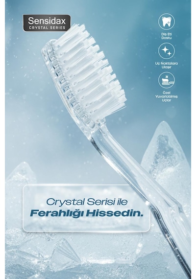 Sensidax Crystal Serıes-diş Fırçası- Hassas Diş Eti Ve Dişler İçin Orta Sert Kıl Medıum-koruma Kapaklı
