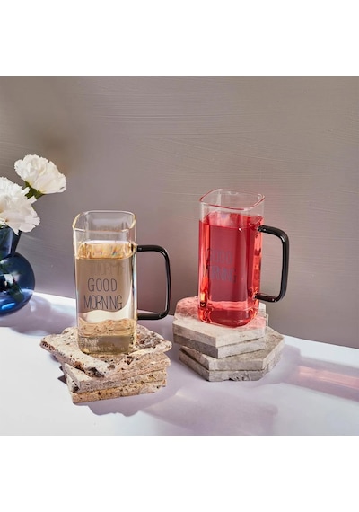 Perottii 15867 Cortes Morning 2'li Kupa - Şeffaf - 400 Ml Renkli