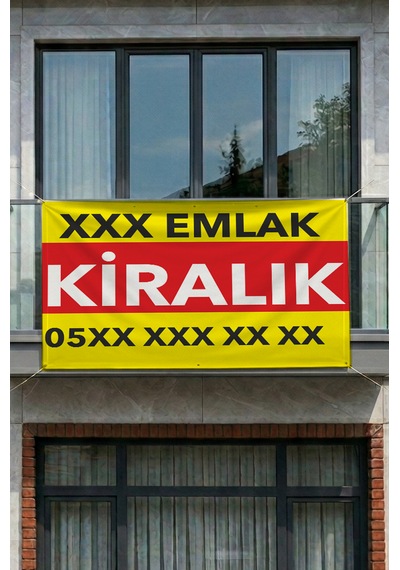 Emlakçı Satılık/kiralık Emlak Branda Afiş Pankart 70x50cm