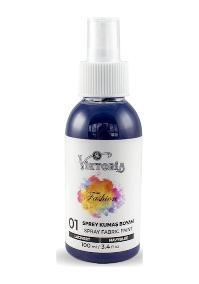 Viktoria Sprey Kumaş Boyası 100 Ml Lacivert Çok Renkli