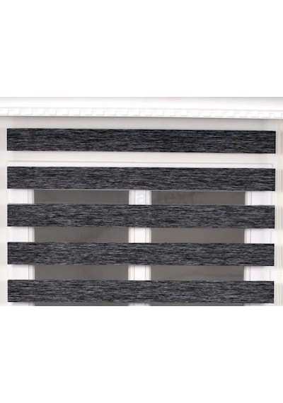 Antrasit Bambu Zebra Perde Antrasit