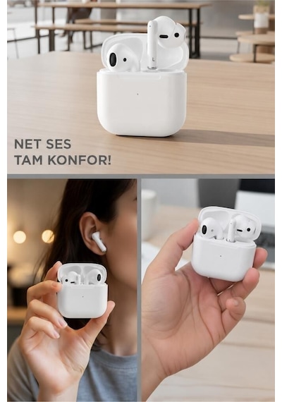 Özel Seri Pratik Alet Seyahat Ürünü Telefon Aksesuarı Bluetooth Kulaklık Air-5s Beyaz