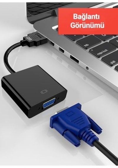 Chb020 Hdmı To Vga Dişi Çevirici Adaptör Siyah