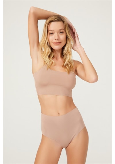 Cottonhill Yüksek Bel Basic Lazer Kesim Bikini Külot 3'lü Paket - 6 çok Renkli