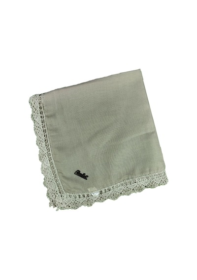 Mim Eşarp Enba Pamuklu İğne Oyalı Namaz Ve Mevlüt Örtüsü 110x110 Cm Vizon