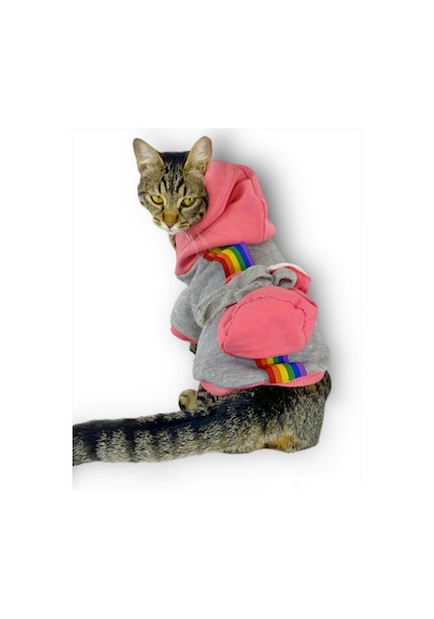 Kemique Mypocket Sweatshirt Duo Kapşonlu Kedi Kıyafeti