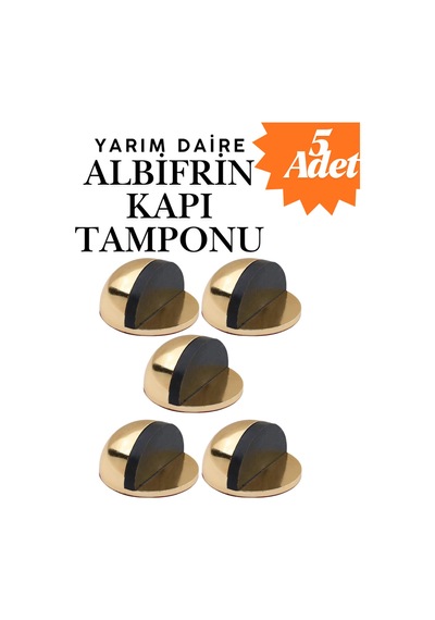 5 Adetalbifrinyarım Daire Yapışkanlı Kapı Tamponu Kapı Stoperi Metal Kapı Stopu Durdurucu