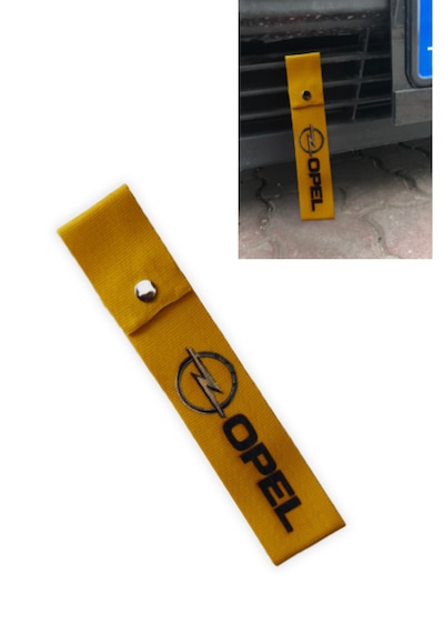Opel Uyumlu Çıt Çıtlı Tampon Dili Çeki İpi Spor Görünümlü Oto Tampon Sticker & Arma Aksesuar Sarı