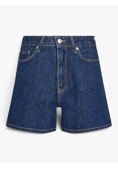 Tommy Hilfiger Dnm Mını Short Hw Ace Kadın Mavi Şort - Ww0ww44385