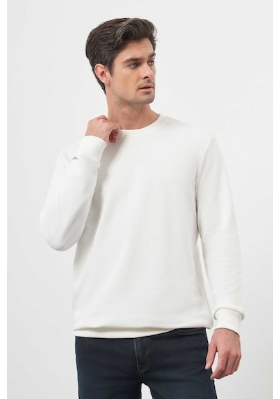 Morven Erkek Beyaz Basic Bisiklet Yaka Sweat-shirt 25ks063005600 Beyaz Beyaz