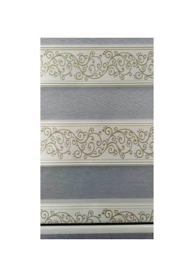Sarmaşık Desen Boncuklu Zebra Stor Perde Krem Renk Ekru - 97205377 Ekru