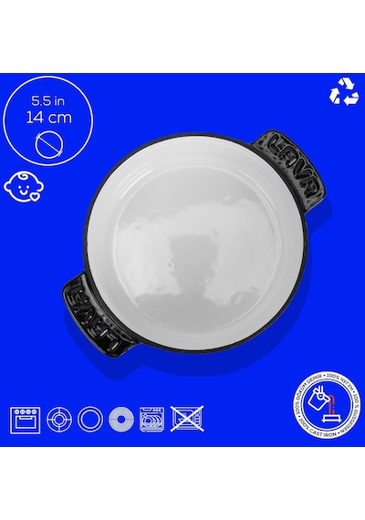 Lava Döküm Yuvarlak Güveç Kabı Döküm Demir Yekpare Çift Kulplu Edition Serisi Çap Ø 14cm. 001