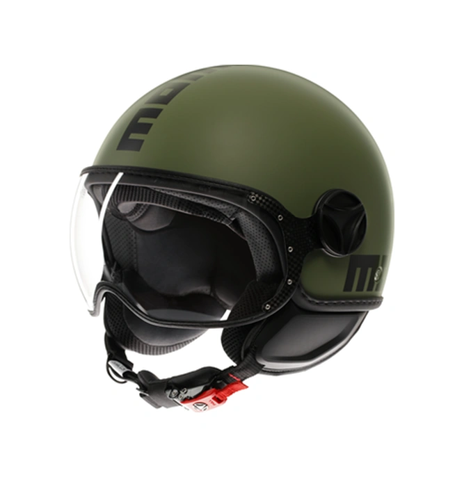 MomoDesign FGTR Classıc Mono Açık Kask Mat Yeşil Siyah