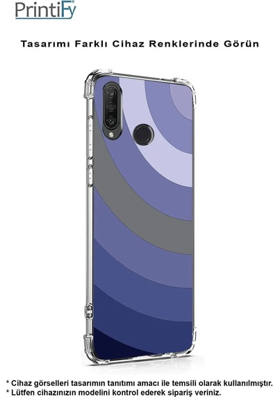 Huawei P30 Pro Köşe Korumalı Renk Cümbüşü D Tasarımlı Şeffaf Silikon Kılıf
