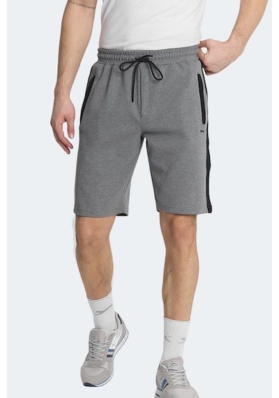 Slazenger Nando 2 Li Set Erkek Siyah - Koyu Gri Şort