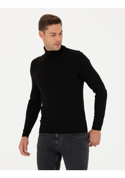 Pierre Cardin Erkek Siyah Triko Kazak 50278094-vr046 Siyah