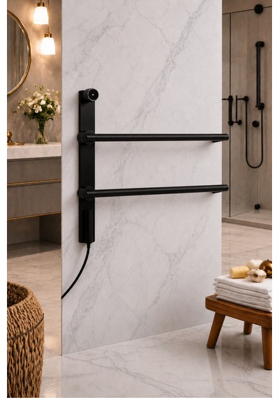 Elektrikli Havlupan 50x90xh100 Cm 60 Watt 65 C Siyah