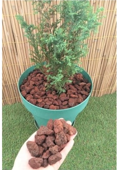 Asenya Pomza Taşı 50 Lt 1-2 Cm Dekoratif Pomza Taşı Kırmızı Pomza Tarım Pomzası Lav Taşı Cüruf Ponza 0