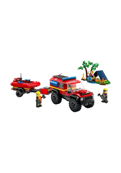 LEGO® City 4x4 Kurtarma Botlu İtfaiye Kamyonu 60412 5+ Yaratıcı Oyuncak Yapım Seti - 301 Parça