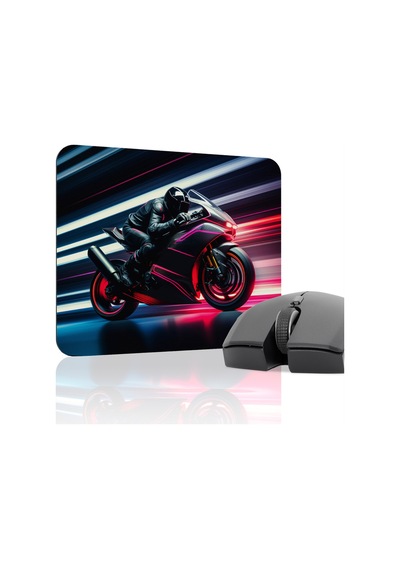 Motorsiklet Kaymaz Dikişli Kauçuk Oyuncu Mousepad V3 - 22x18 Gaming Mouse Pad Fare Altlığı