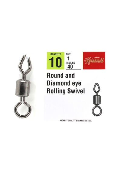 Captain 5026 Elmas Diamond Fırdöndü 10lu Paket Black Nikel Standart - 3