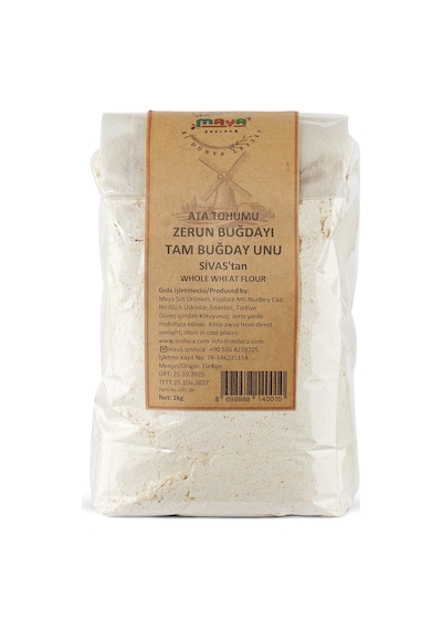 Maya Sosluca Ata Tohumu Zerun Tam Buğday Unu 1 Kg