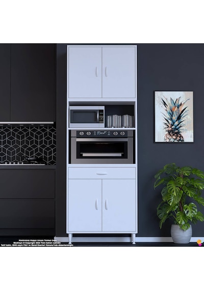 Modilayn Ece Fırın Bölmeli Kapaklı Çekmeceli Çok Amaçlı Dolap - Kahve Ve Mutfak Köşesi 70 Cm Beyaz Modilayn Ece Fırın Bölmeli Kapaklı Çekmeceli Çok Amaçlı Dolap - Kahve Ve Mutfak Köşesi 70 Cm Beyaz