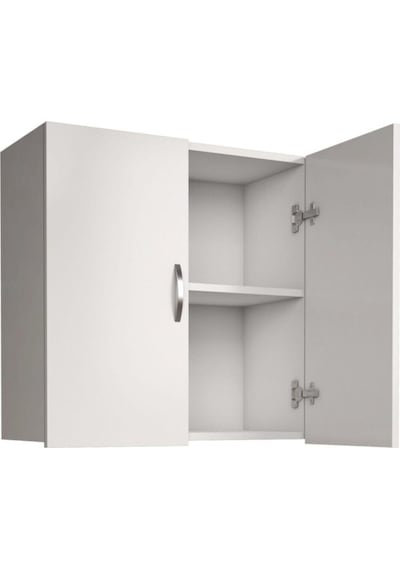 Çamaşır Makinesi Üst Dolabı Mdf Beyaz