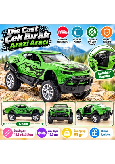 Die Cast Çek Bırak Yeşil Arazi Aracı Adet Fiyatıdır Nhr