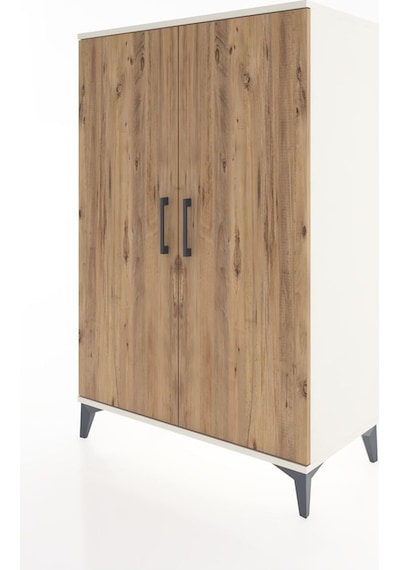 Hyperion Dolap 2 Raflı 2 Kapaklı Tek Askılı 88x44x134 Aytaşı-çam Aytaşı