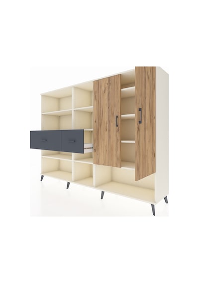 Hyperion Dolap 10 Raflı 2 Çekmeceli 2 Kapaklı 220x44x163 Aytaşı-ç Aytaşı-çam/antrasit Hyperion Dolap 10 Raflı 2 Çekmeceli 2 Kapaklı 220x44x163 Aytaşı-ç Aytaşı-çam/antrasit