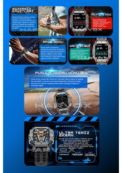 Arvonx Watch X1 Pro Iphone Ve Android Tüm Telefonlara Uyumlu Akıllı Saat(İthalatçı Garantili)