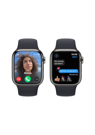 Apple Watch Series 9 GPS + Cellular 41 MM Çelik Kasa Spor Kordon S/M Akıllı Saat (Apple Türkiye Garantili)
