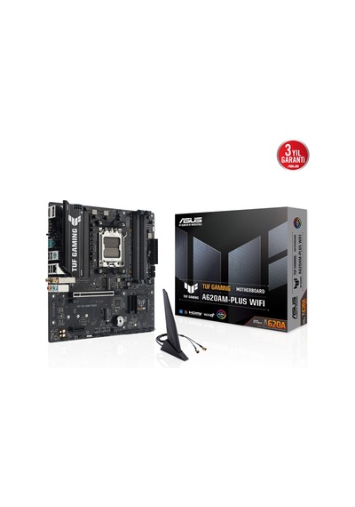 Asus Tuf Gamıng A620am-plus Wıfı, 4xddr5, 2x M.2, Hdmı, 2xdp, Wi-fi 6, Bluetooth V5.3, Am5 Soket Gamıng Anakart