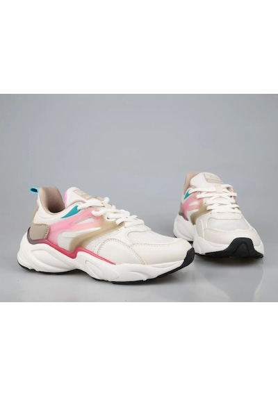 Jump 30905 Phlon Hafif Taban Bağcıklı Unisex Sneakers Bej Bej