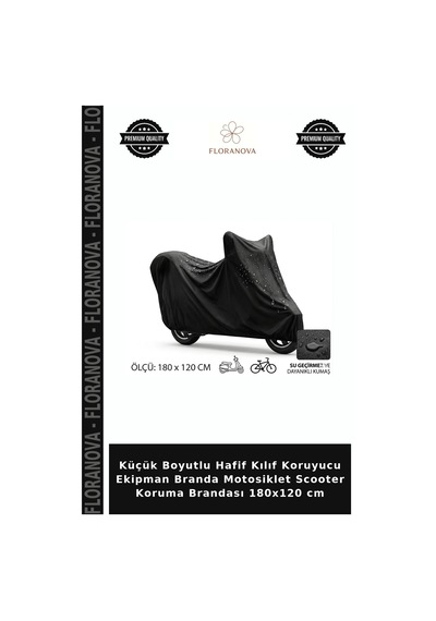 Küçük Boyutlu Hafif Kılıf Koruyucu Ekipman Branda Motosiklet Scooter Koruma Brandası 180x120 Cm