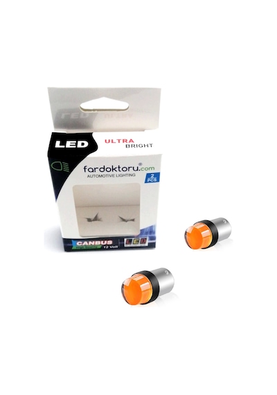 KIRMIZI LED OTO AMPUL ÇAKARLI STOP SİS TEK DUY P21W 2 Adet