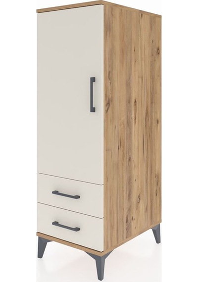 Kronos Dolap 3 Raflı 2 Çekmeceli Tek Kapaklı 44x59x134 Çam-ay... Çam