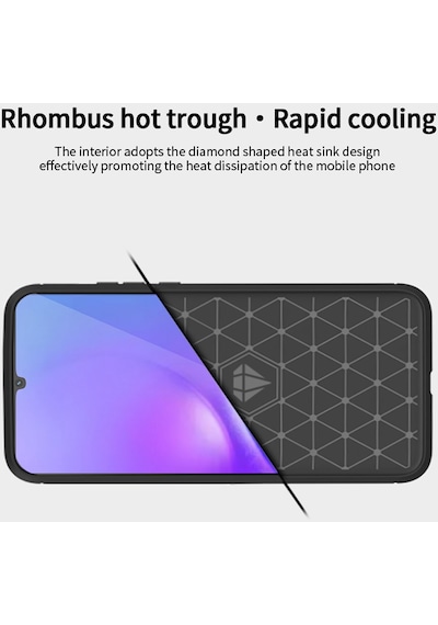 Samsung Galaxy A05 4g Tpu Kılıf Karbon Fiber Doku Telefon Kılıfı Mofı Jk Tpu Serisi-1 Mavi