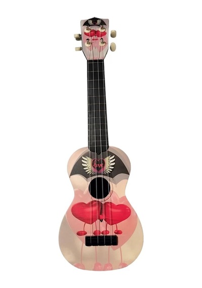Soprano Ukulele Sevgi Desenli Kapak