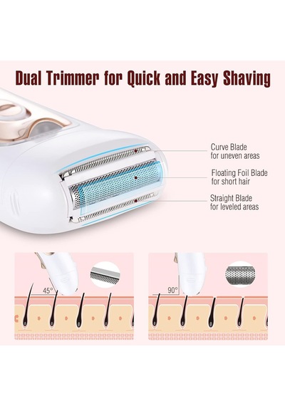 Electribrite Hb-905b 3 İn 1 Şarjlı Kadın Epilatör Ve Tüy Alma Cihazı - Rose Gold Epilasyon Makinesi
